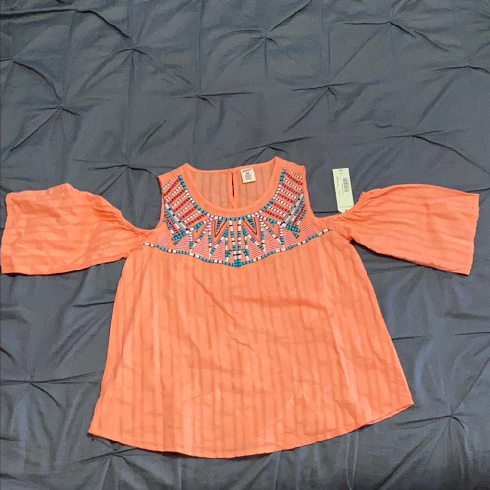 Girls Arizona island peach blouse